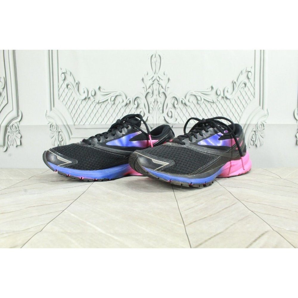 BROOKS Launch 4 B 066 Black Nylon Lace Up Running Shoes Size 9 M (B) - Picture 2 of 9